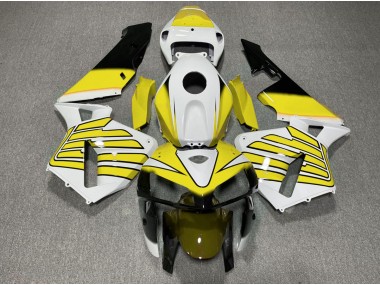 Ailes Jaunes & Blanches 05-06 CBR600RR Carénage Moto