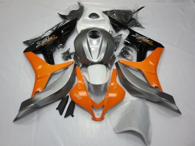 Argent Blanc & Orange 07-08 CBR600RR Carénage Moto