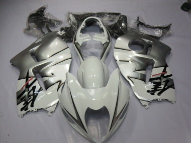 Blanc & Argent 97-07 GSXR 1300 Carénage Moto