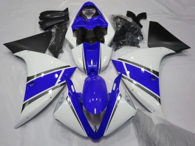 Blanc Brillant & Bleu 09-11 R1 Carénage Moto