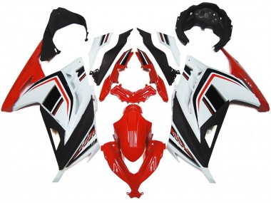 Rouge Blanc & Noir Brillant 13-18 Ninja 300 Carénage Moto