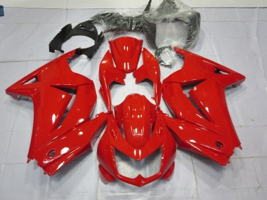 Rouge Brillant 08-12 Ninja 250 Carénage Moto