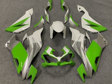 Vert Brillant Blanc & Argent 19-23 ZX6R Carénage Moto